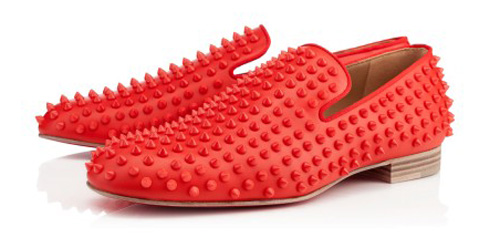 christian louboutin, rollerboy spikes, shoes, valentine's day, red