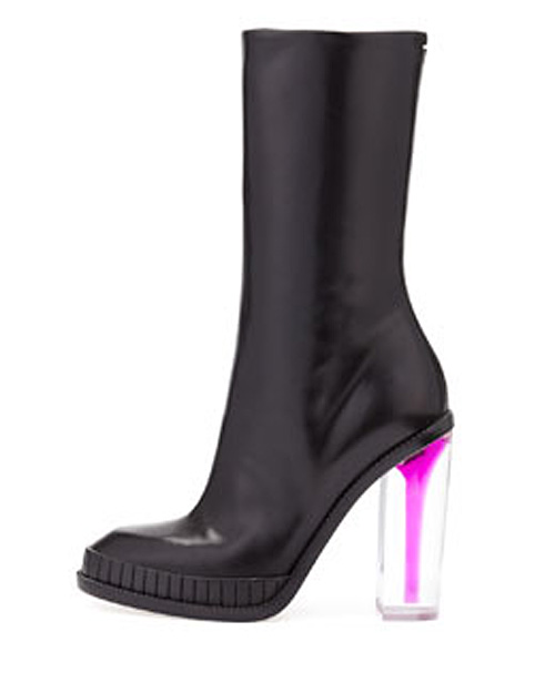basel, boots, mid-calf, lucite