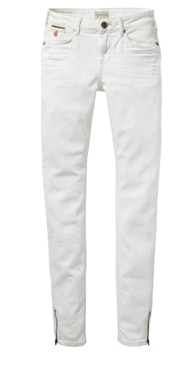 scotch and soda, white, jeans, spring