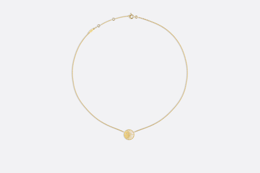 Dior gold medallion necklace