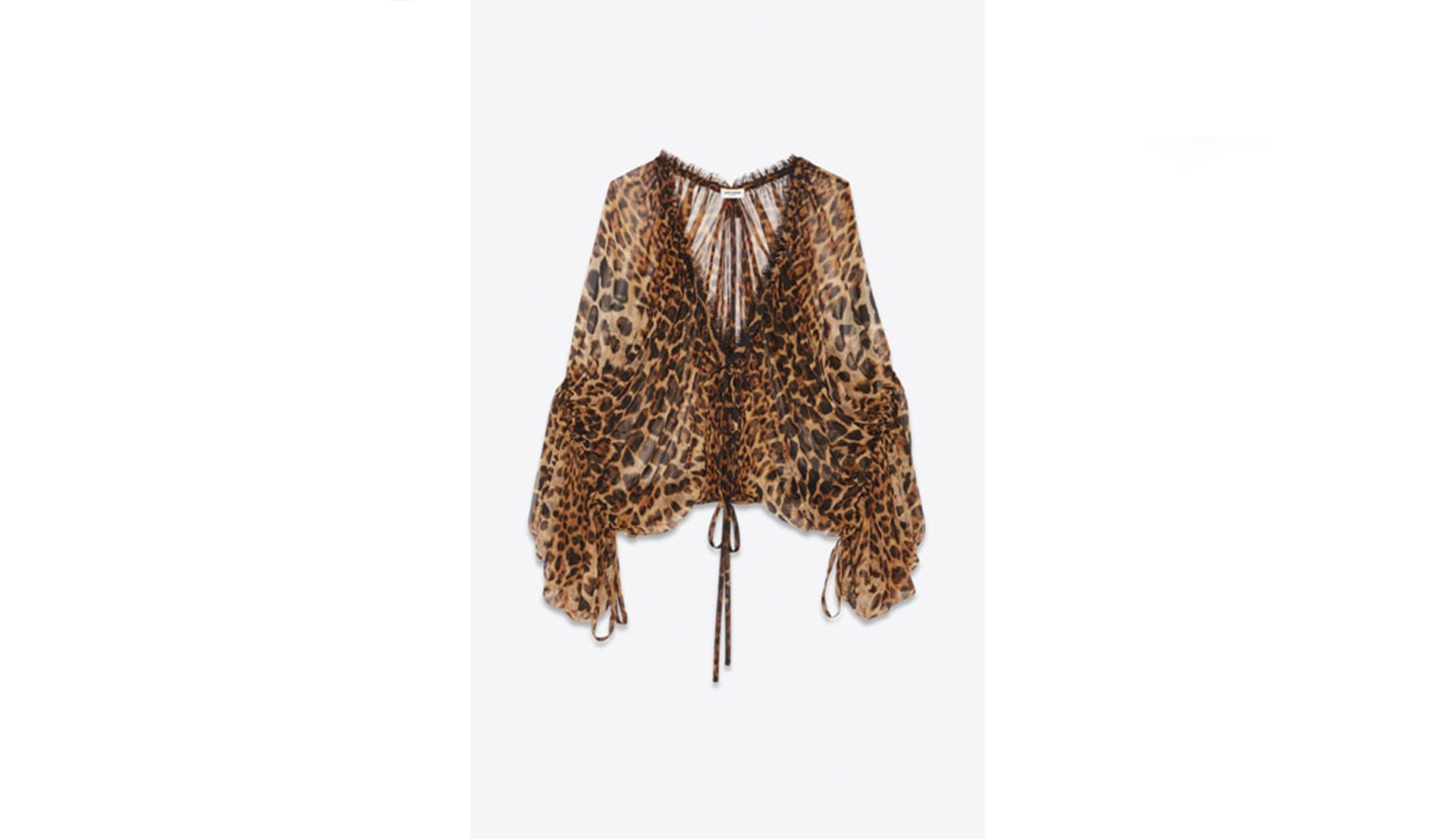 sheer chiffon leopard Saint Laurent blouse