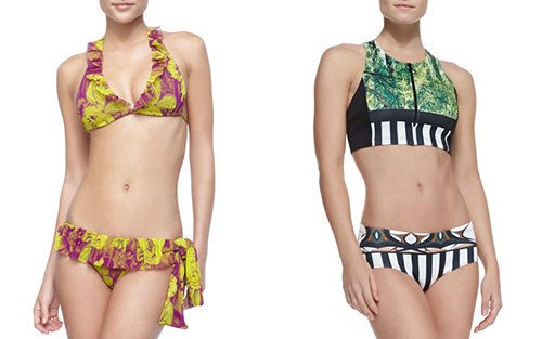 jean paul gautier, bikini, flower print