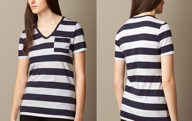 Burberry Pocket Striped Cotton T-Shirt