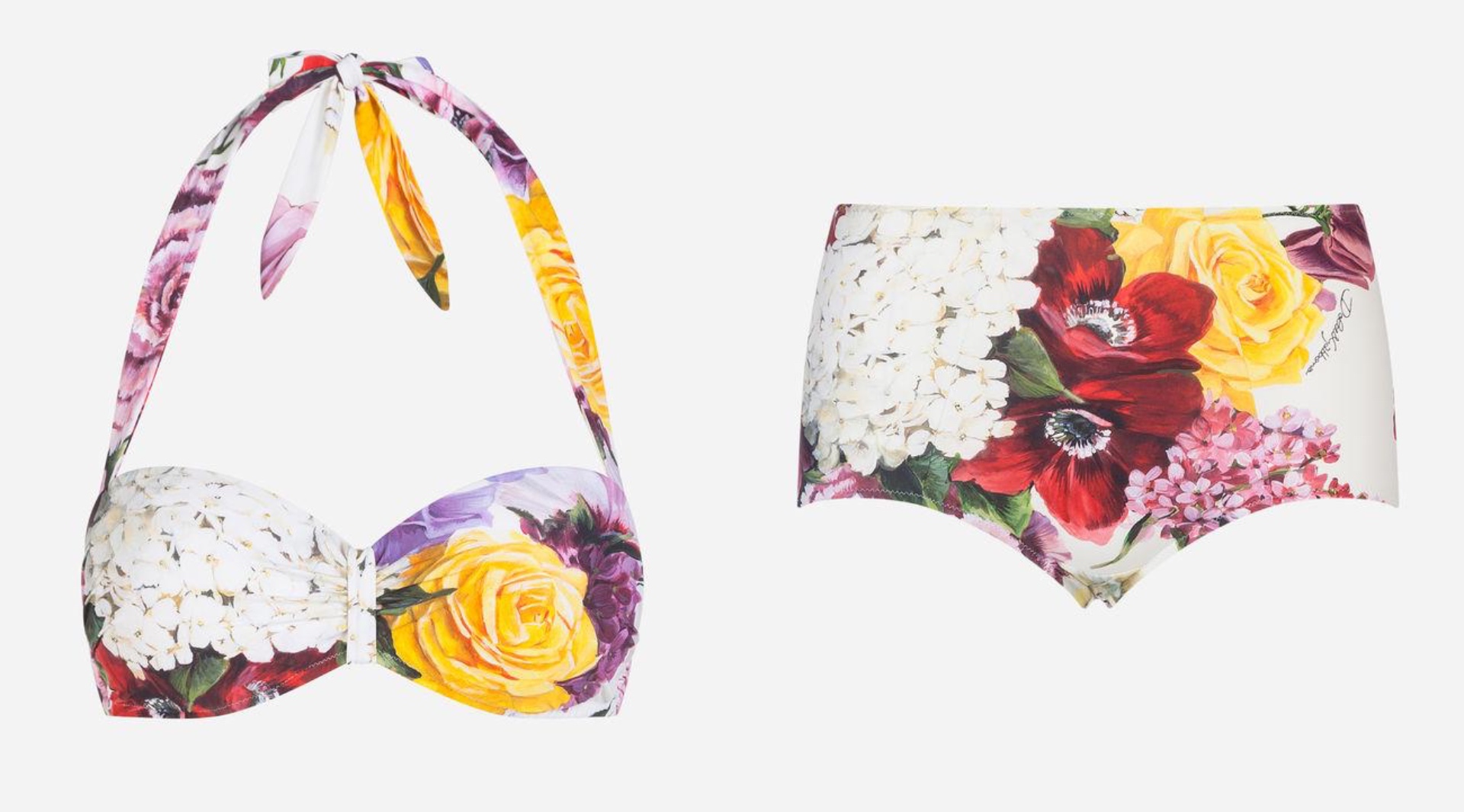 dolce & gabbana floral printed bikini