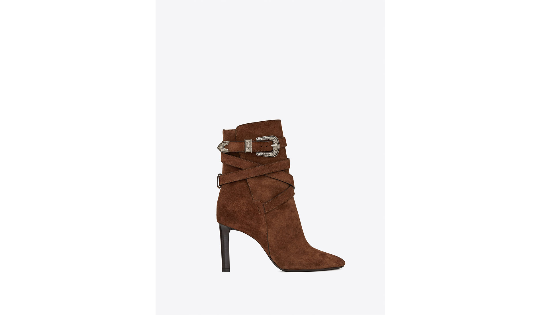 Saint Laurent Mica Western Ankle Boots in Suede
