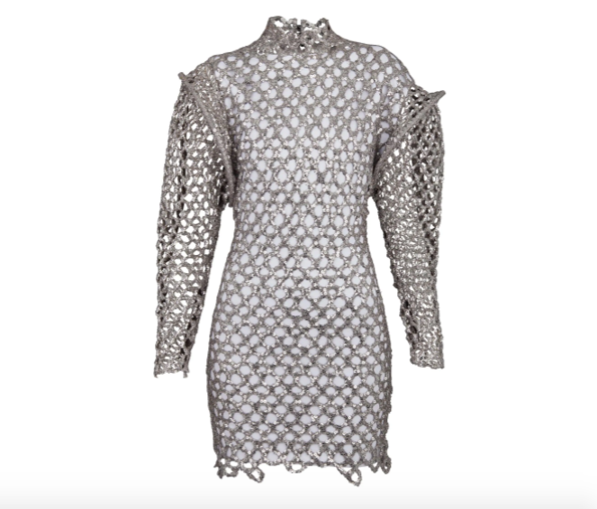 Louis Vuitton sequin net embroidery dress
