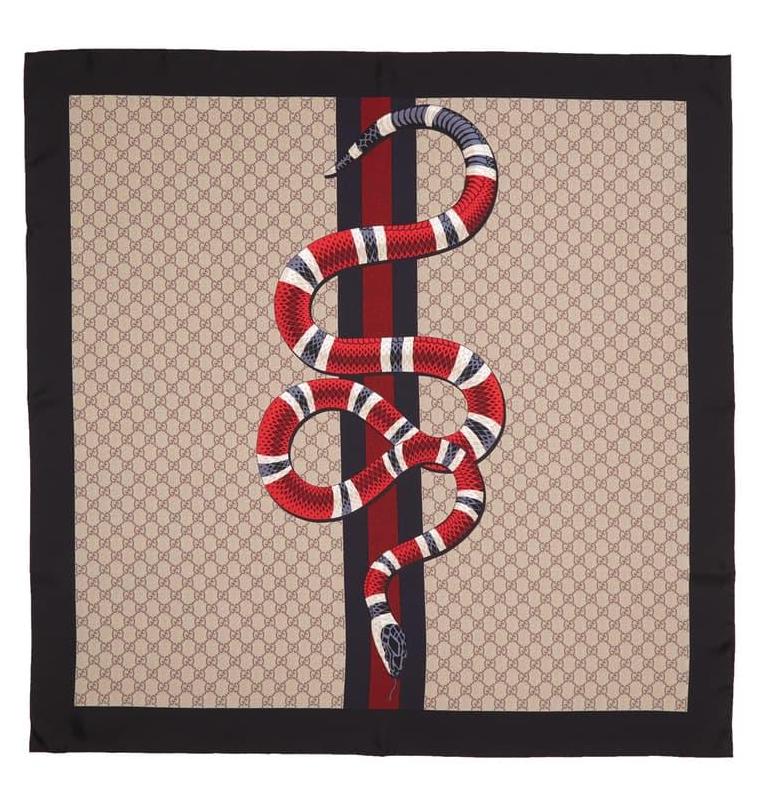 Gucci snake print scarf
