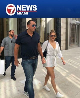Jennifer Lopez and Alex Rodriguez spotted jewelry shopping in Miami